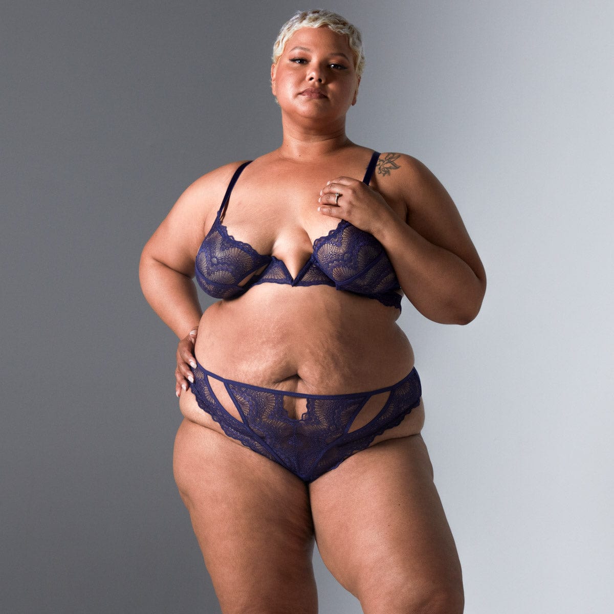 Kane V-wire Bra - Navy