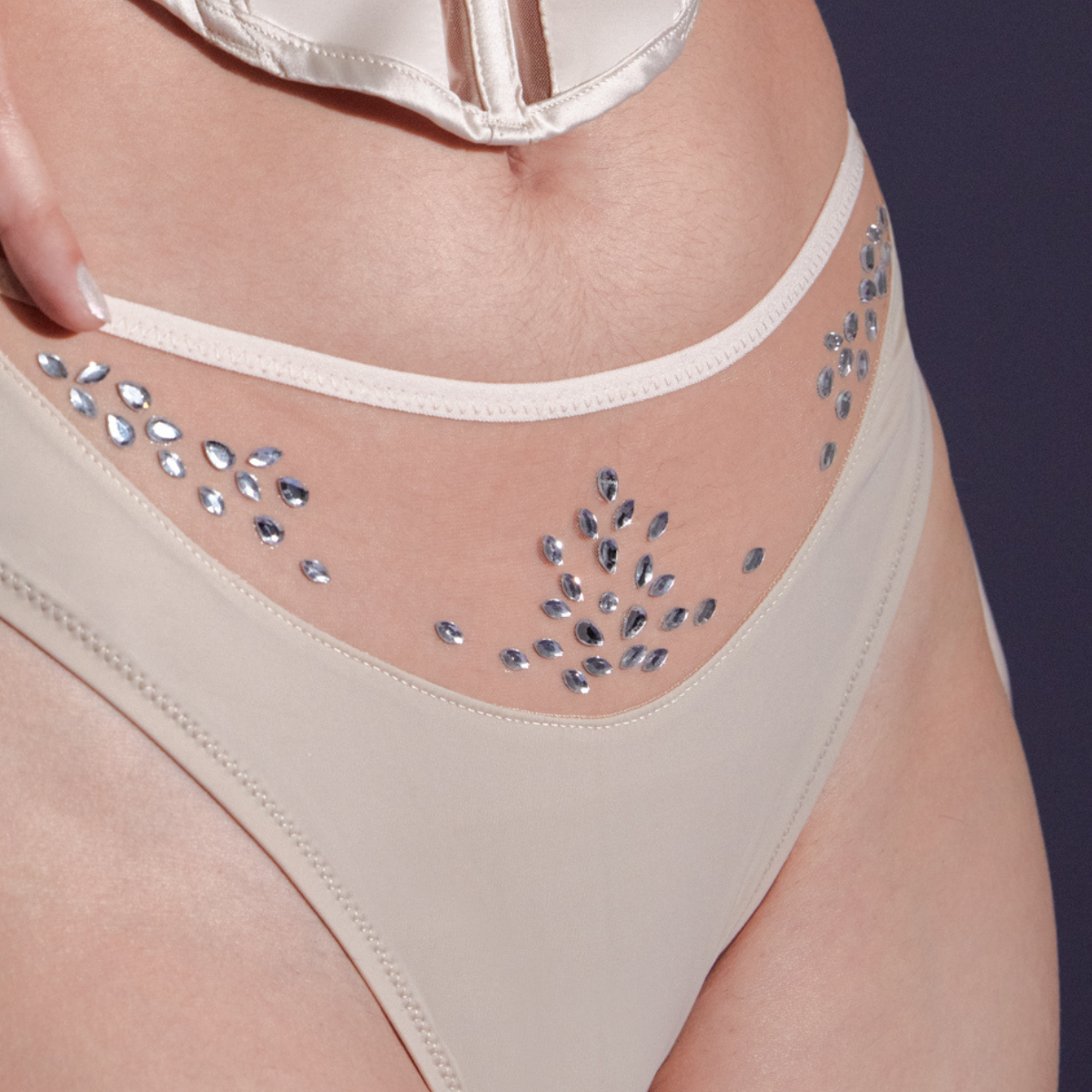 Dripping in Jewels Thong - Available in Multiple Nudes