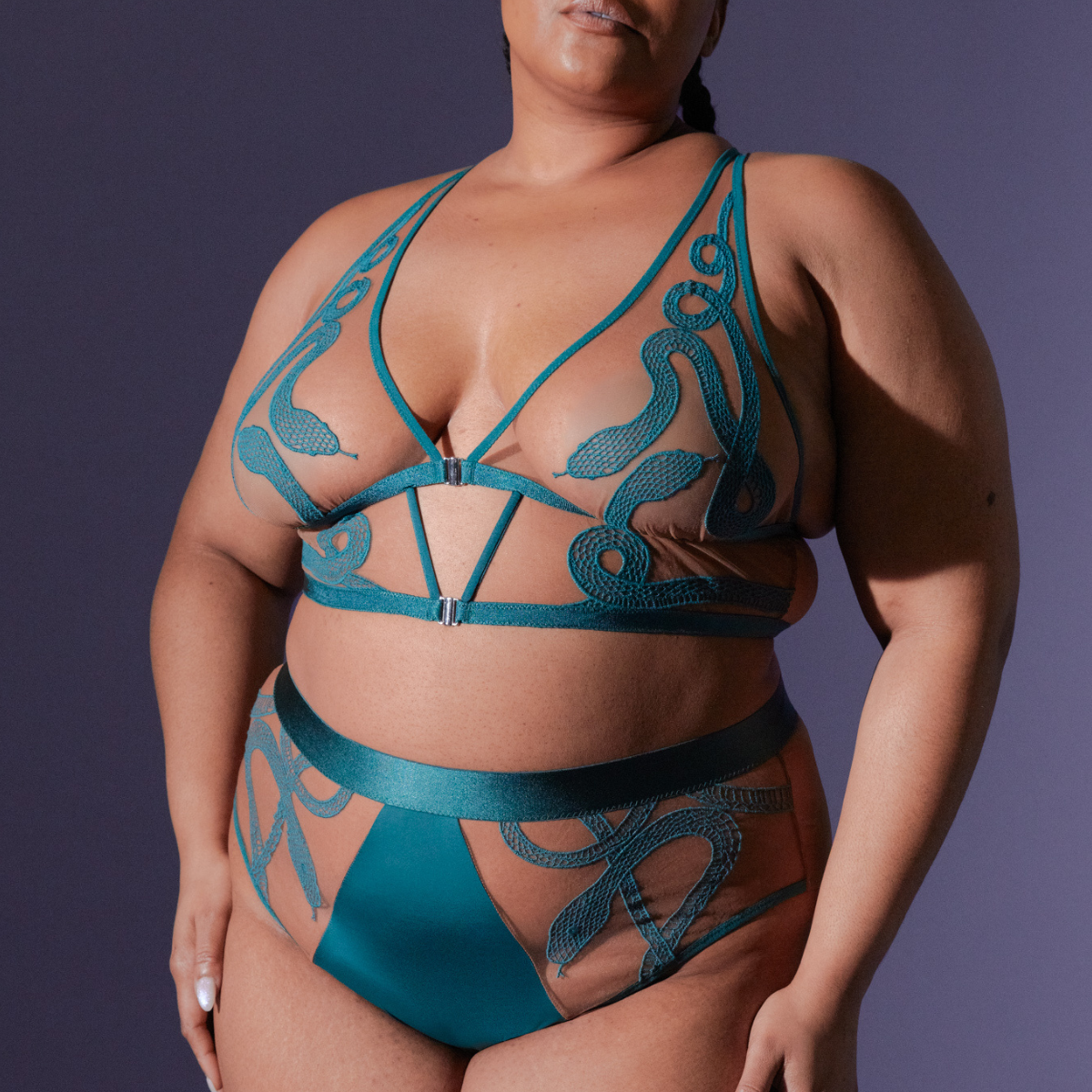 Medusa High-Waisted Bikini - Chameleon - Available in Multiple Nudes