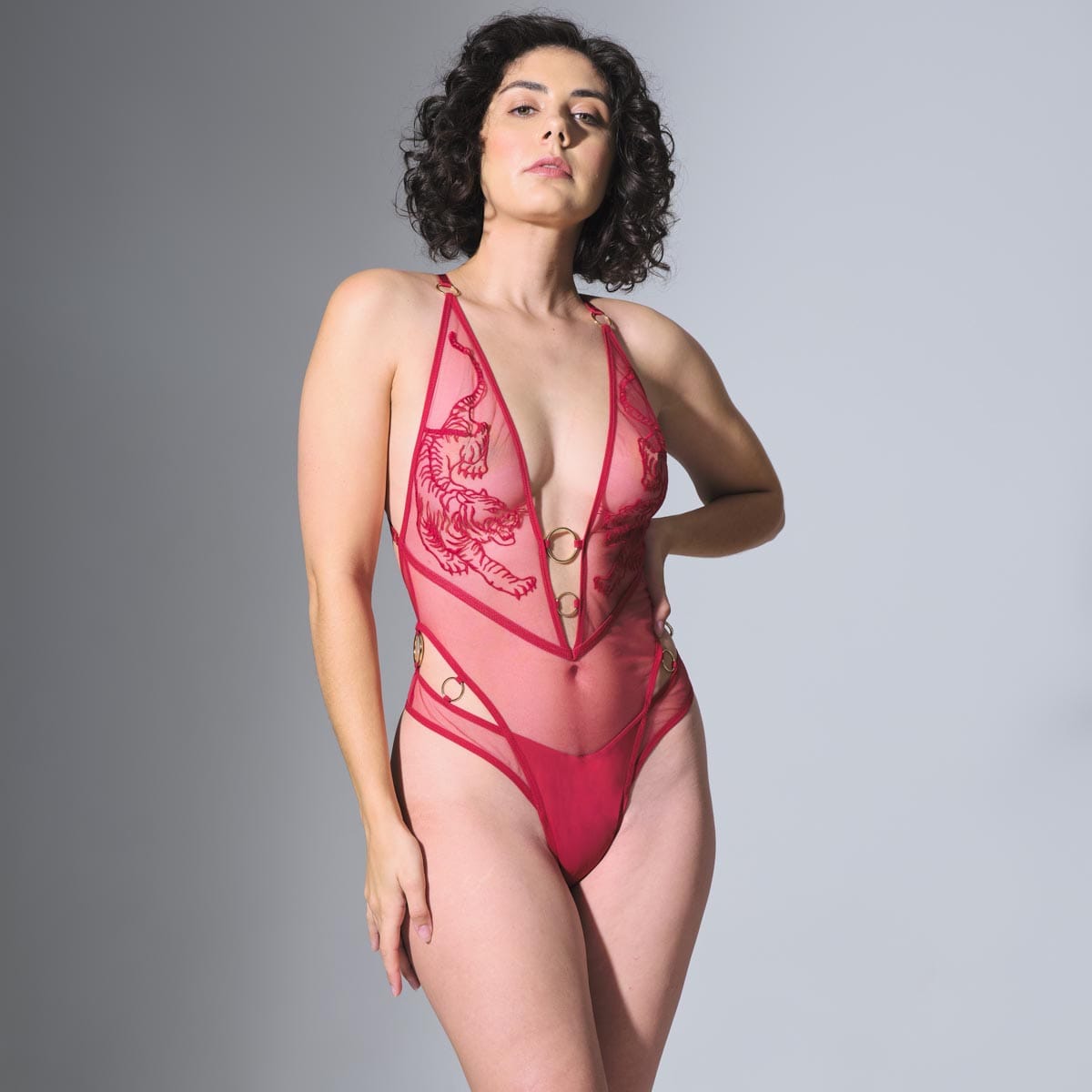 Tigris Bodysuit - Crimson