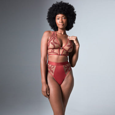 Thistle & Spire Medusa Black and Butterscotch Bralette – Not-Your